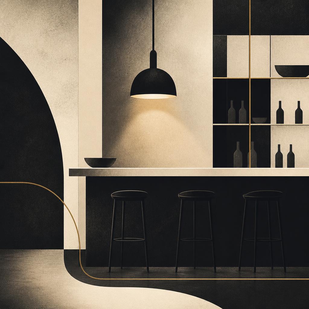 Photograph: DETACÓN publication, merchandise and restaurant-bar space — detail 2.